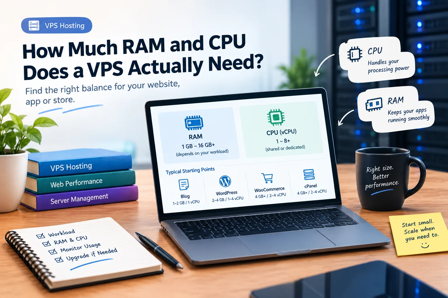 How Much RAM and CPU Does a VPS Actually Need?